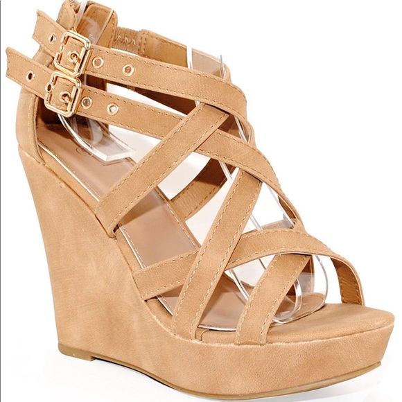 TOP Moda Shoes - Women Fashion Buckle Wedge Sandals